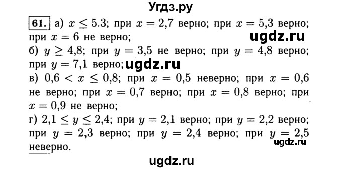 ГДЗ (Решебник №1 к учебнику 2015) по алгебре 7 класс Ю.Н. Макарычев / номер номер / 61