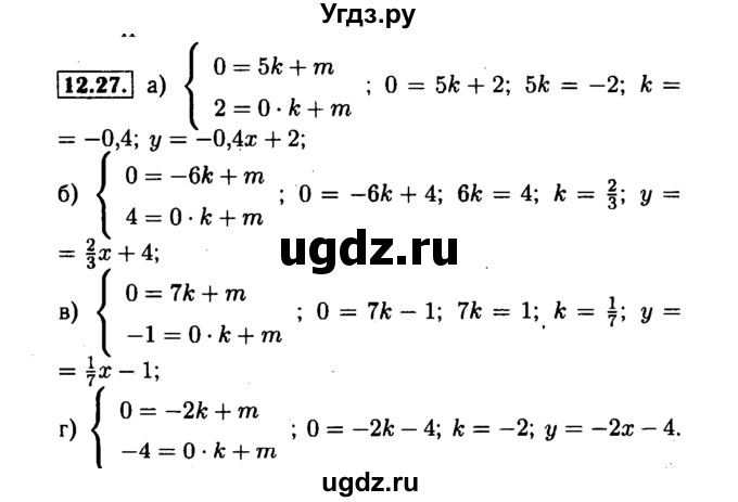 ГДЗ (Решебник №1 к задачнику 2015) по алгебре 7 класс (Учебник, Задачник) А.Г. Мордкович / §12 / 12.27