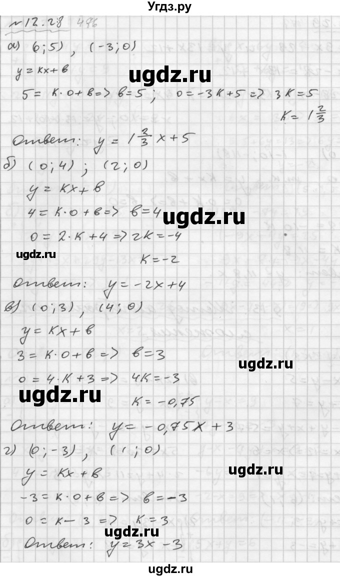 ГДЗ (Решебник №2 к задачнику 2015) по алгебре 7 класс (Учебник, Задачник) А.Г. Мордкович / §12 / 12.28