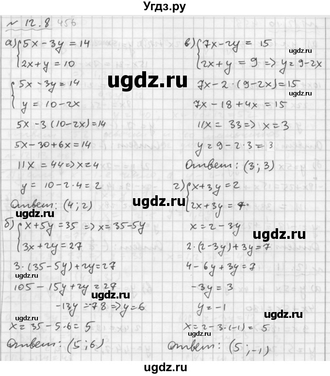 ГДЗ (Решебник №2 к задачнику 2015) по алгебре 7 класс (Учебник, Задачник) А.Г. Мордкович / §12 / 12.8