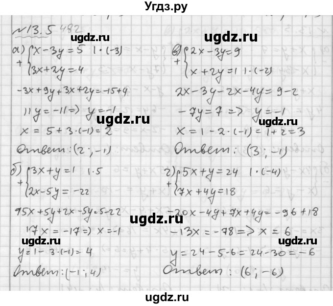 ГДЗ (Решебник №2 к задачнику 2015) по алгебре 7 класс (Учебник, Задачник) А.Г. Мордкович / §13 / 13.5