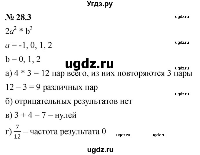 ГДЗ (Решебник к задачнику 2021) по алгебре 7 класс (Учебник, Задачник) А.Г. Мордкович / §28 / 28.3