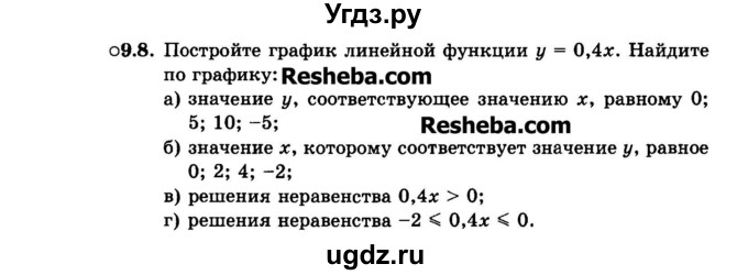 ГДЗ (Задачник 2015) по алгебре 7 класс (Учебник, Задачник) А.Г. Мордкович / §9 / 9.8