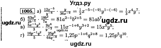 ГДЗ (Решебник №1 к учебнику 2015) по алгебре 8 класс Ю.Н. Макарычев / номер / 1005