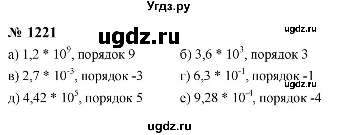 ГДЗ (Решебник к учебнику 2023) по алгебре 8 класс Ю.Н. Макарычев / номер / 1221