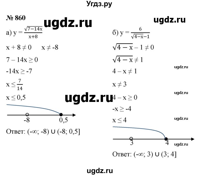 ГДЗ (Решебник к учебнику 2022) по алгебре 8 класс Ю.Н. Макарычев / номер / 860