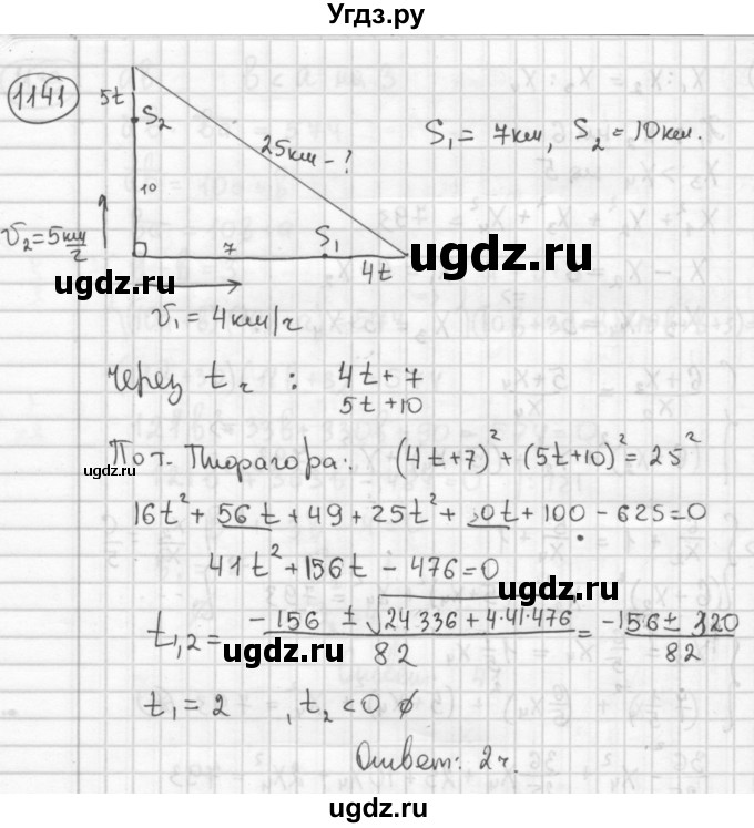 ГДЗ (Решебник №2 к учебнику 2015) по алгебре 8 класс Ю.Н. Макарычев / номер / 1141