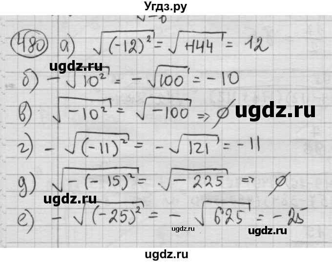 ГДЗ (Решебник №2 к учебнику 2015) по алгебре 8 класс Ю.Н. Макарычев / номер / 480