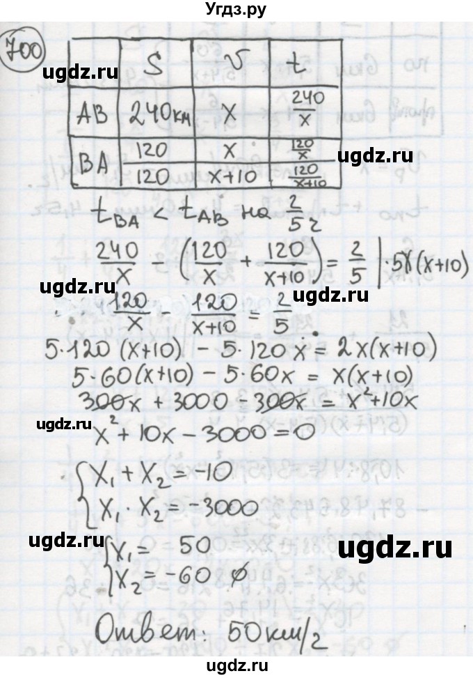ГДЗ (Решебник №2 к учебнику 2015) по алгебре 8 класс Ю.Н. Макарычев / номер / 700