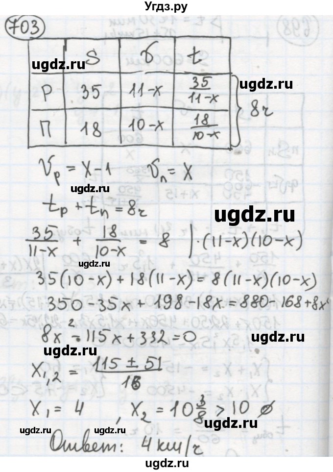 ГДЗ (Решебник №2 к учебнику 2015) по алгебре 8 класс Ю.Н. Макарычев / номер / 703