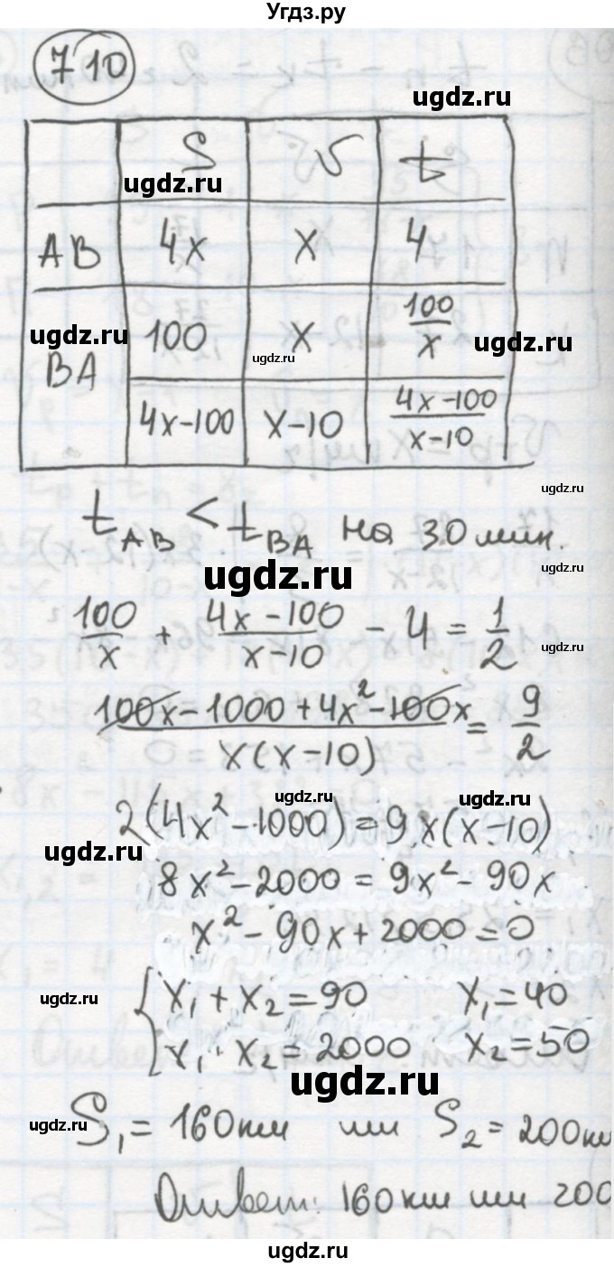 ГДЗ (Решебник №2 к учебнику 2015) по алгебре 8 класс Ю.Н. Макарычев / номер / 710