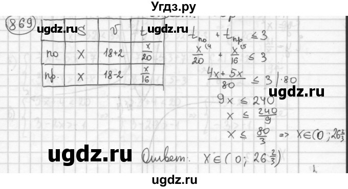 ГДЗ (Решебник №2 к учебнику 2015) по алгебре 8 класс Ю.Н. Макарычев / номер / 869