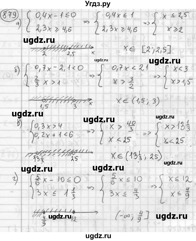 ГДЗ (Решебник №2 к учебнику 2015) по алгебре 8 класс Ю.Н. Макарычев / номер / 879