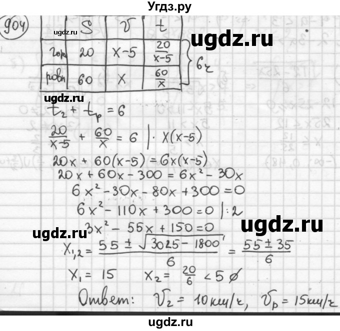 ГДЗ (Решебник №2 к учебнику 2015) по алгебре 8 класс Ю.Н. Макарычев / номер / 904