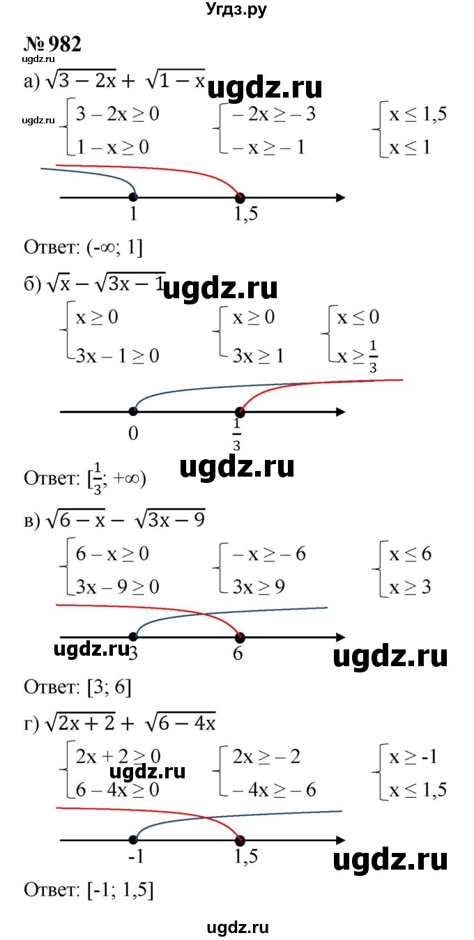 ГДЗ (Решебник к учебнику 2023) по алгебре 8 класс Ю.Н. Макарычев / номер / 982