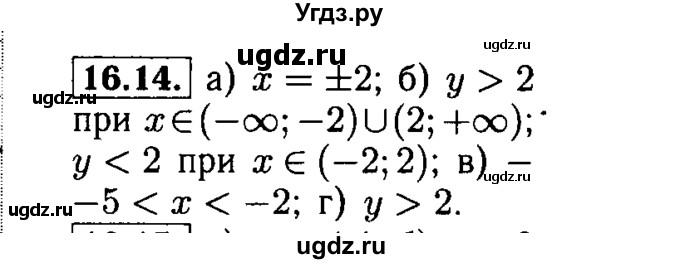 ГДЗ (Решебник №2 к задачнику 2015) по алгебре 8 класс (Учебник, Задачник) Мордкович А.Г. / §16 / 16.14