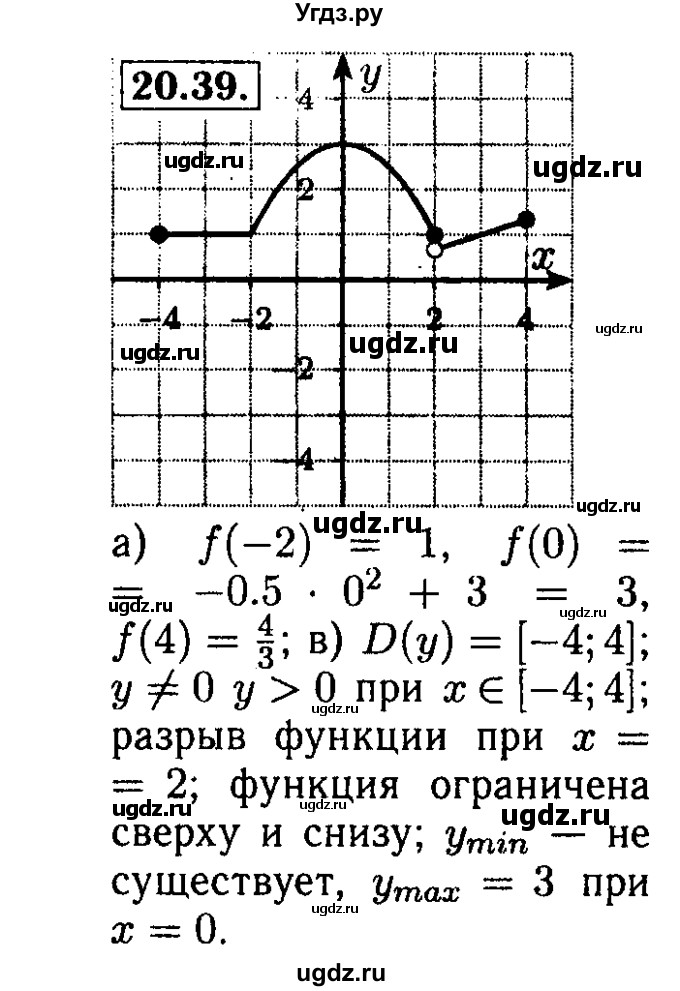 ГДЗ (Решебник №2 к задачнику 2015) по алгебре 8 класс (Учебник, Задачник) Мордкович А.Г. / §20 / 20.39