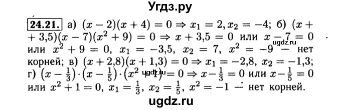ГДЗ (Решебник №2 к задачнику 2015) по алгебре 8 класс (Учебник, Задачник) Мордкович А.Г. / §24 / 24.21