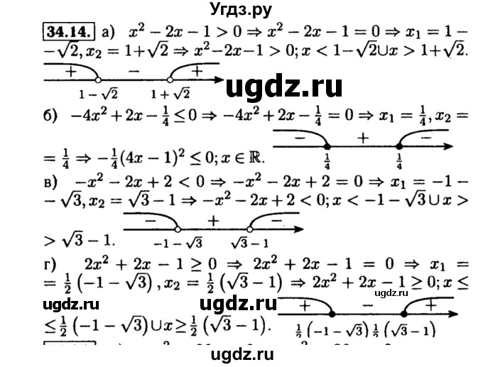 ГДЗ (Решебник №2 к задачнику 2015) по алгебре 8 класс (Учебник, Задачник) Мордкович А.Г. / §34 / 34.14