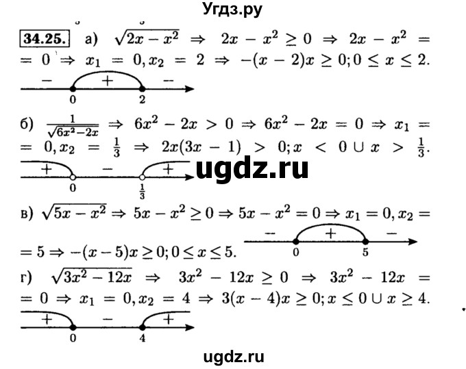 ГДЗ (Решебник №2 к задачнику 2015) по алгебре 8 класс (Учебник, Задачник) Мордкович А.Г. / §34 / 34.25