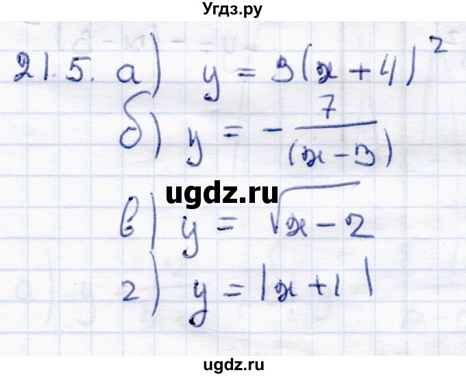 ГДЗ (Решебник к задачнику 2017) по алгебре 8 класс (Учебник, Задачник) Мордкович А.Г. / §21 / 21.5