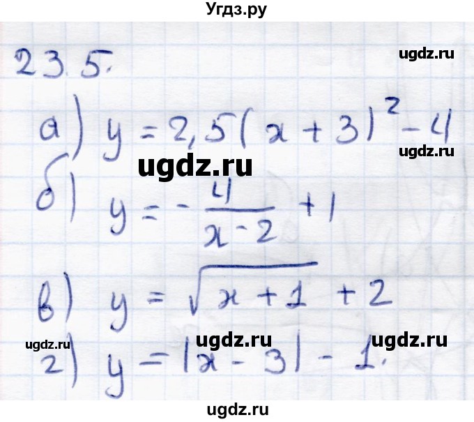 ГДЗ (Решебник к задачнику 2017) по алгебре 8 класс (Учебник, Задачник) Мордкович А.Г. / §23 / 23.5