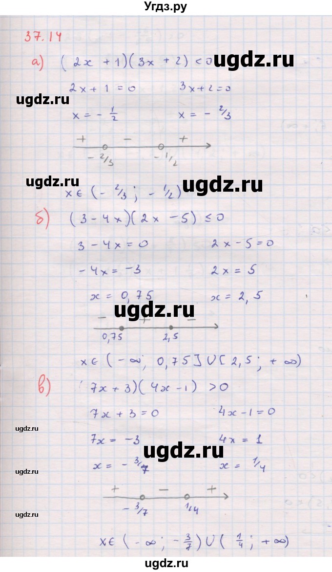 ГДЗ (Решебник к задачнику 2017) по алгебре 8 класс (Учебник, Задачник) Мордкович А.Г. / §37 / 37.14