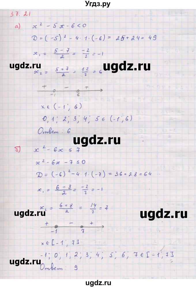 ГДЗ (Решебник к задачнику 2017) по алгебре 8 класс (Учебник, Задачник) Мордкович А.Г. / §37 / 37.21
