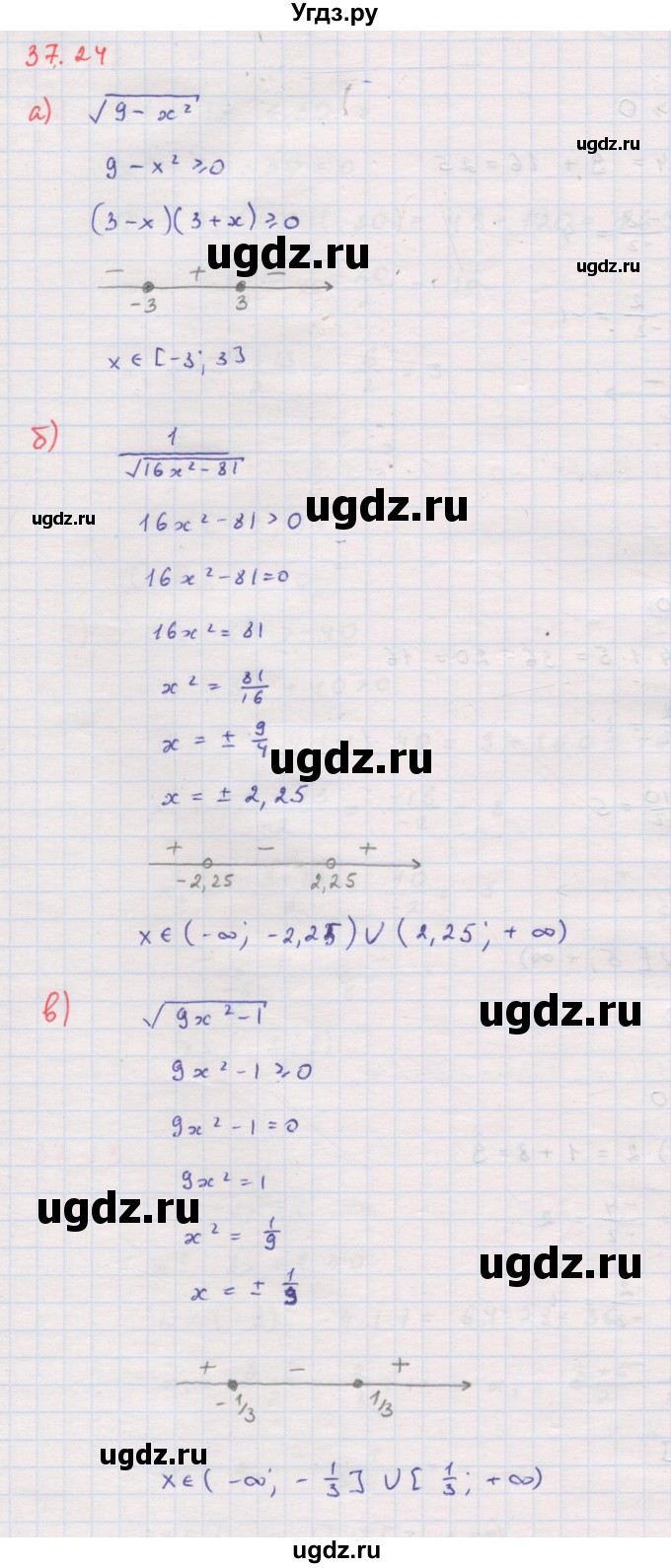 ГДЗ (Решебник к задачнику 2017) по алгебре 8 класс (Учебник, Задачник) Мордкович А.Г. / §37 / 37.24