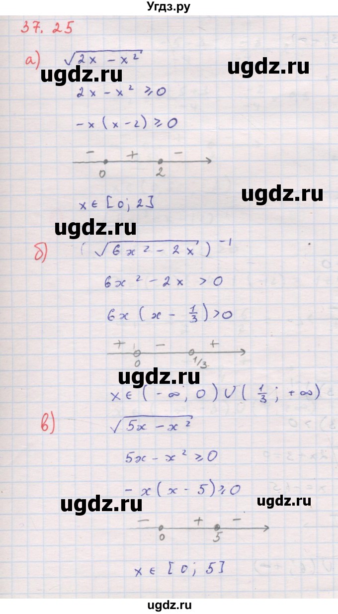 ГДЗ (Решебник к задачнику 2017) по алгебре 8 класс (Учебник, Задачник) Мордкович А.Г. / §37 / 37.25