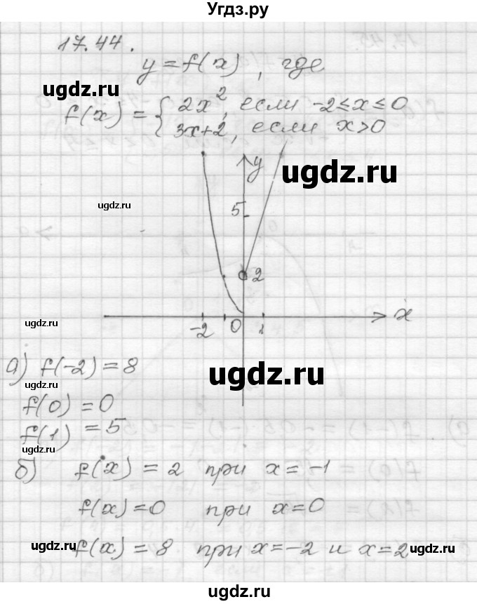 ГДЗ (Решебник №1 к задачнику 2015) по алгебре 8 класс (Учебник, Задачник) Мордкович А.Г. / §17 / 17.44