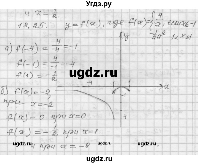 ГДЗ (Решебник №1 к задачнику 2015) по алгебре 8 класс (Учебник, Задачник) Мордкович А.Г. / §18 / 18.25