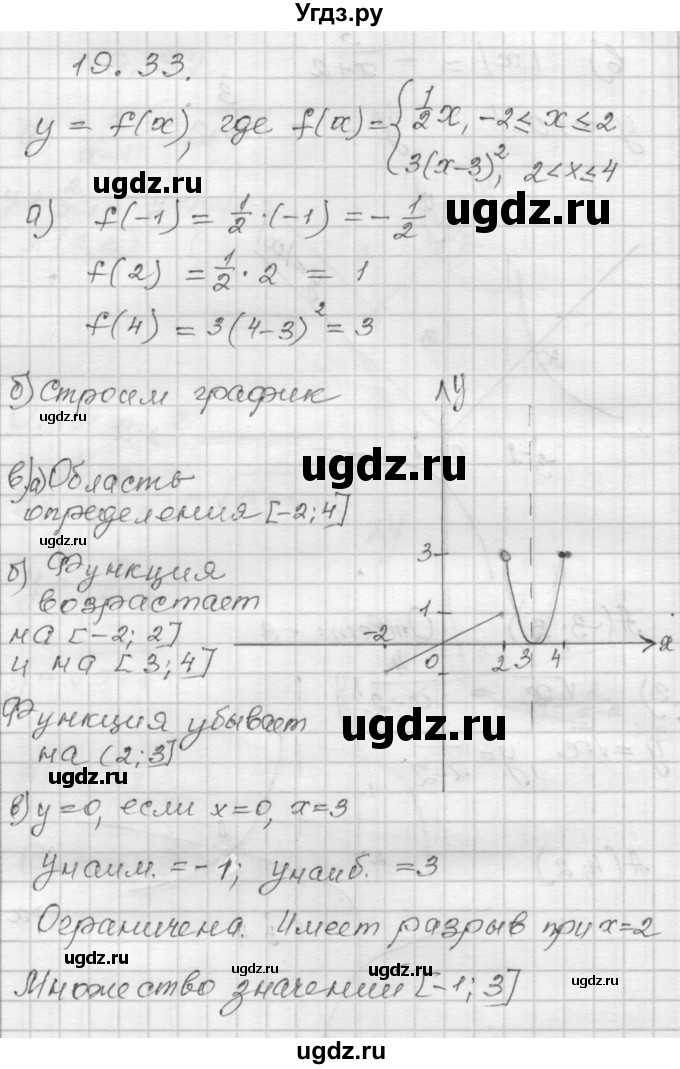 ГДЗ (Решебник №1 к задачнику 2015) по алгебре 8 класс (Учебник, Задачник) Мордкович А.Г. / §19 / 19.33