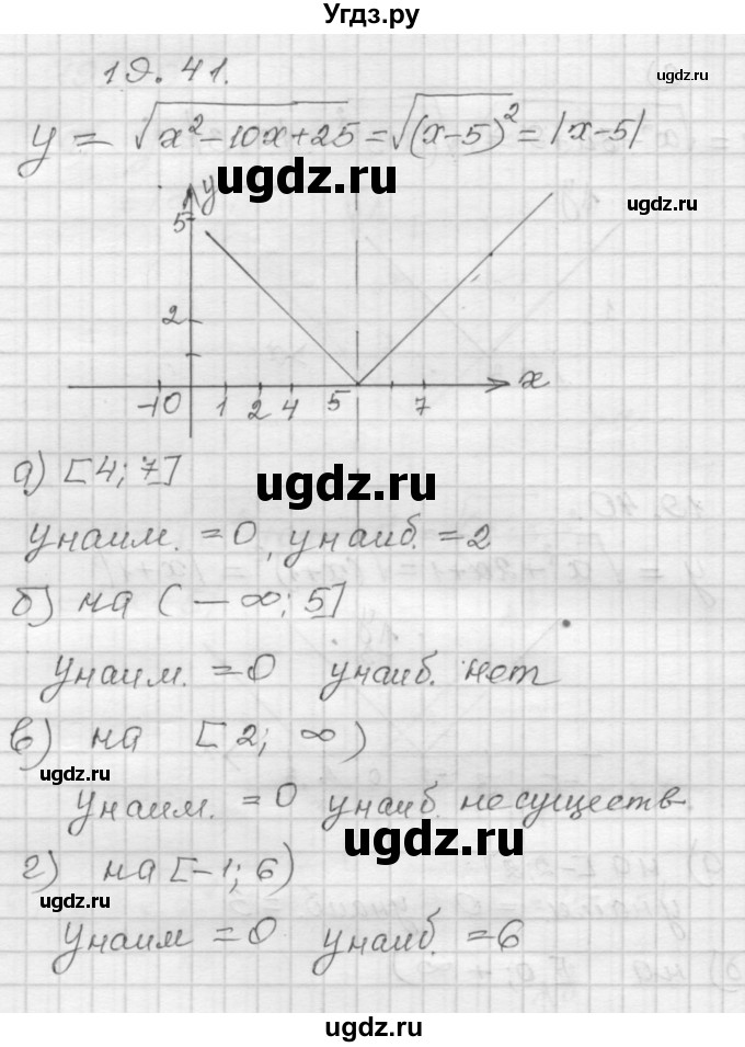 ГДЗ (Решебник №1 к задачнику 2015) по алгебре 8 класс (Учебник, Задачник) Мордкович А.Г. / §19 / 19.41
