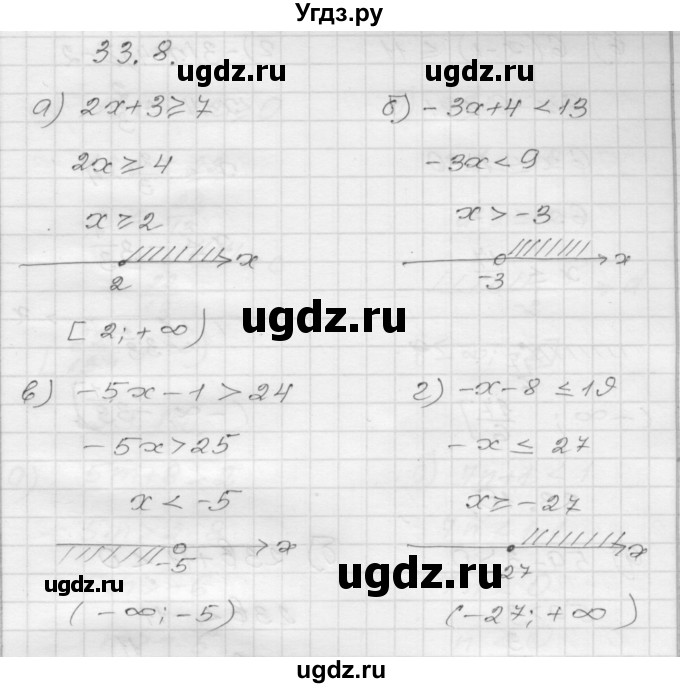 ГДЗ (Решебник №1 к задачнику 2015) по алгебре 8 класс (Учебник, Задачник) Мордкович А.Г. / §33 / 33.8