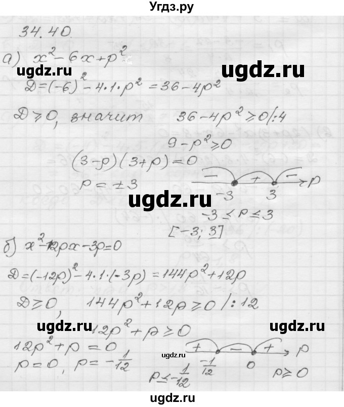 ГДЗ (Решебник №1 к задачнику 2015) по алгебре 8 класс (Учебник, Задачник) Мордкович А.Г. / §34 / 34.40