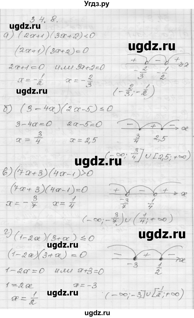 ГДЗ (Решебник №1 к задачнику 2015) по алгебре 8 класс (Учебник, Задачник) Мордкович А.Г. / §34 / 34.8