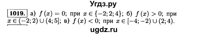 ГДЗ (Решебник №1 к учебнику 2015) по алгебре 9 класс Ю.Н. Макарычев / номер / 1019