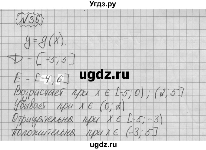 ГДЗ (Решебник №2 к учебнику 2015) по алгебре 9 класс Ю.Н. Макарычев / номер / 36