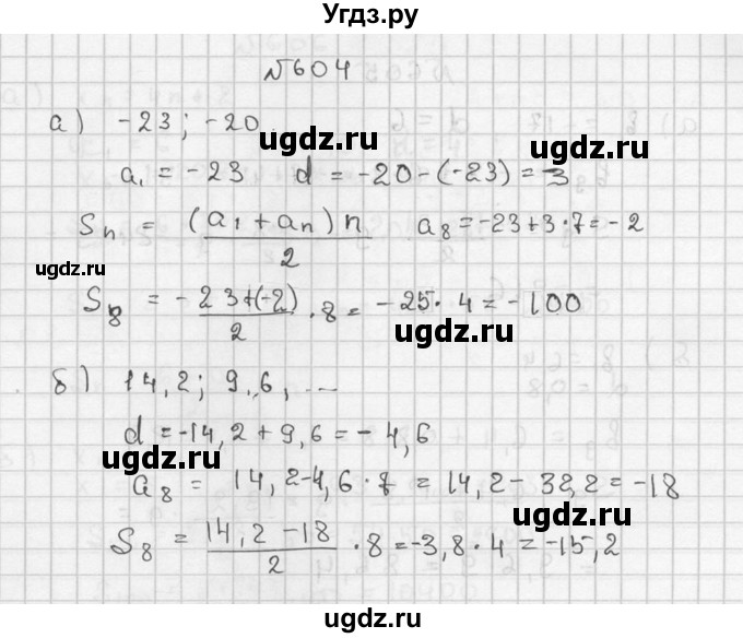 ГДЗ (Решебник №2 к учебнику 2015) по алгебре 9 класс Ю.Н. Макарычев / номер / 604