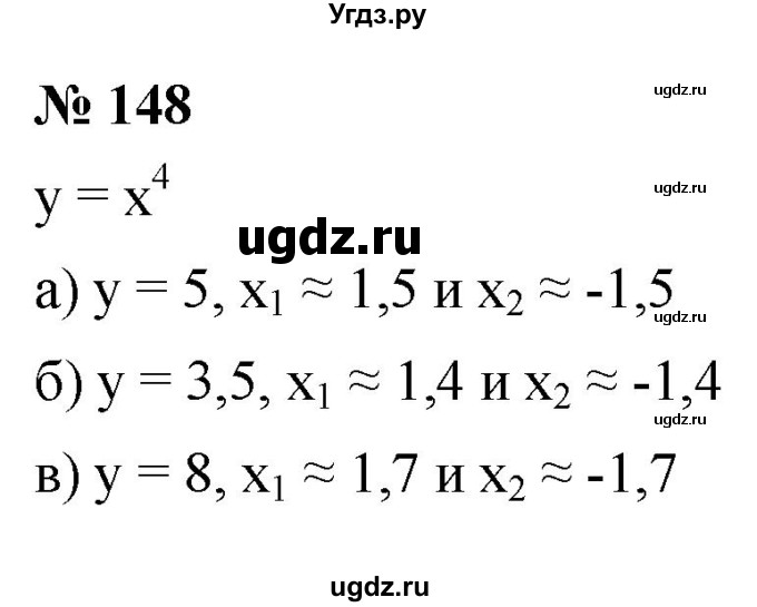 ГДЗ (Решебник к учебнику 2021) по алгебре 9 класс Ю.Н. Макарычев / номер / 148