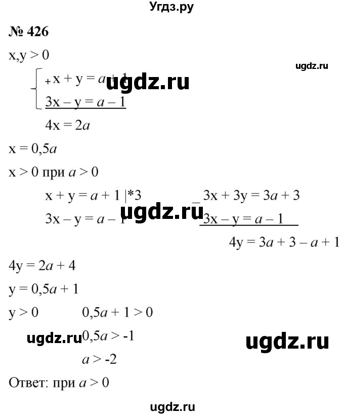 ГДЗ (Решебник к учебнику 2021) по алгебре 9 класс Ю.Н. Макарычев / номер / 426