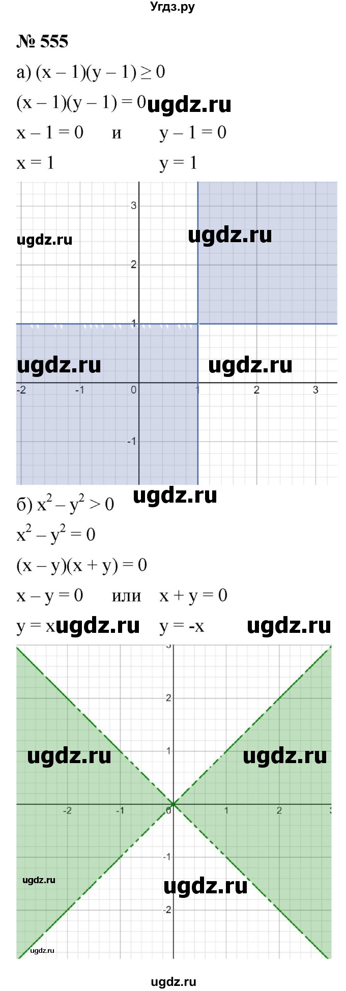 ГДЗ (Решебник к учебнику 2021) по алгебре 9 класс Ю.Н. Макарычев / номер / 555