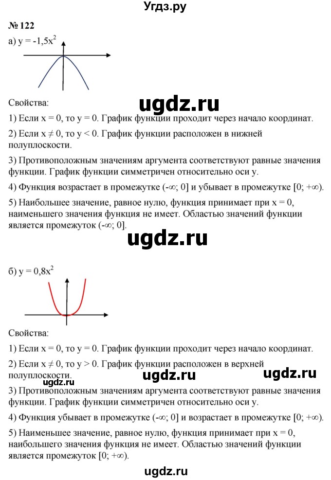 ГДЗ (Решебник к учебнику 2023) по алгебре 9 класс Ю.Н. Макарычев / номер / 122