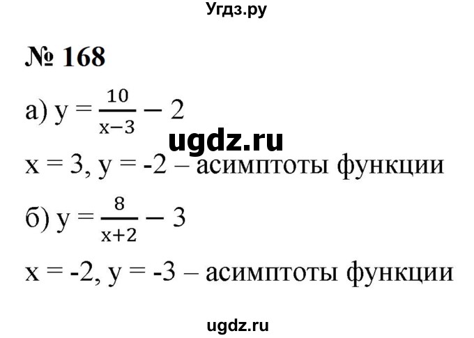 ГДЗ (Решебник к учебнику 2023) по алгебре 9 класс Ю.Н. Макарычев / номер / 168