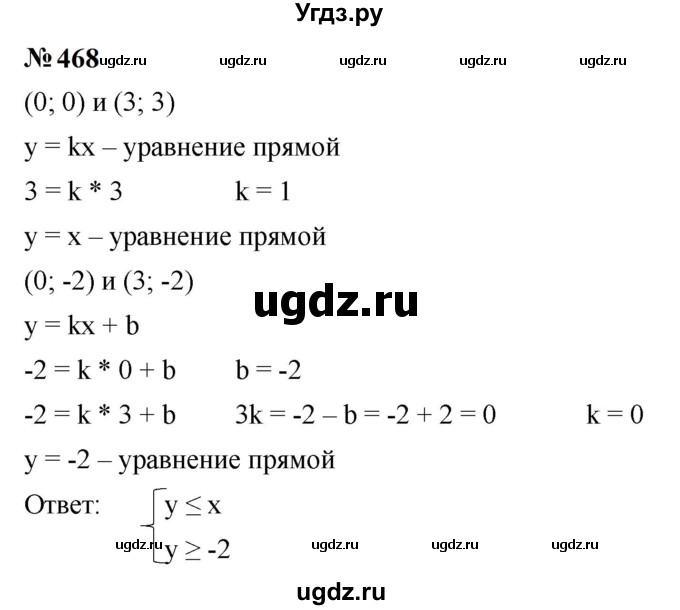 ГДЗ (Решебник к учебнику 2023) по алгебре 9 класс Ю.Н. Макарычев / номер / 468