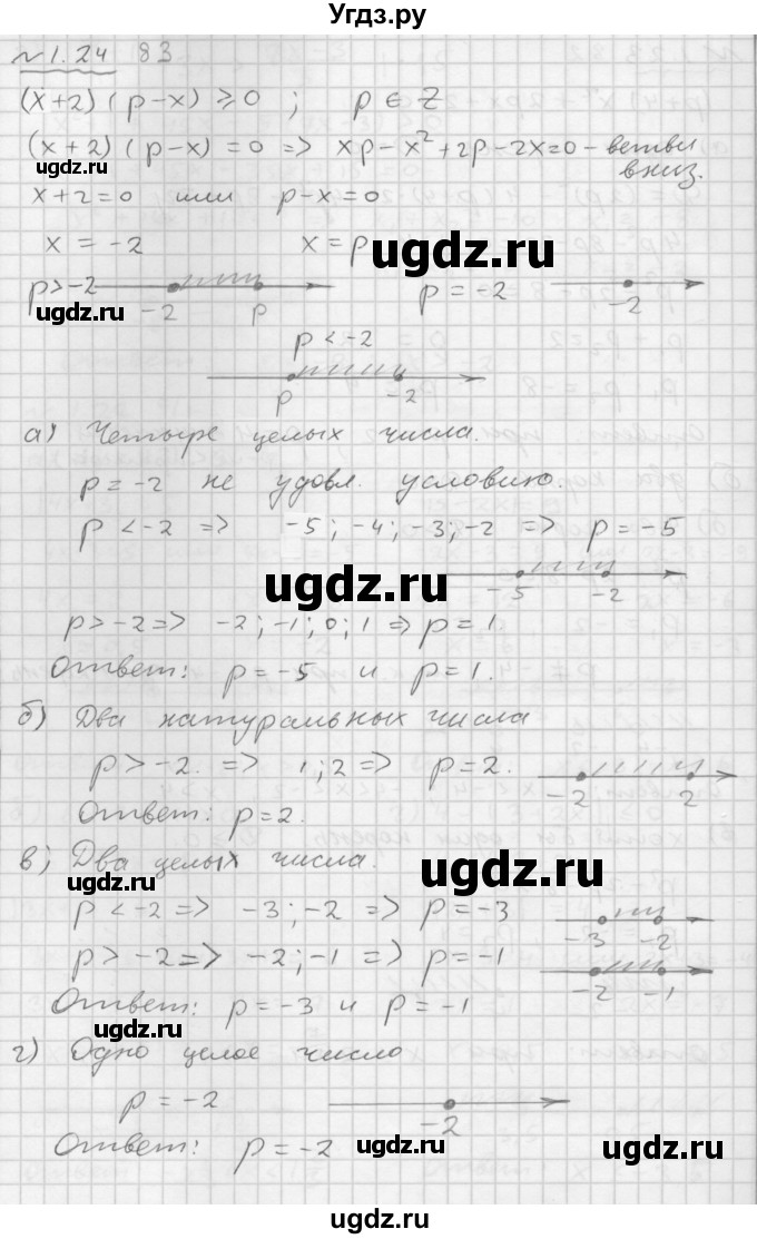 ГДЗ (Решебник №1 к задачнику 2015) по алгебре 9 класс (Учебник, Задачник) Мордкович А.Г. / § 1 / 1.24