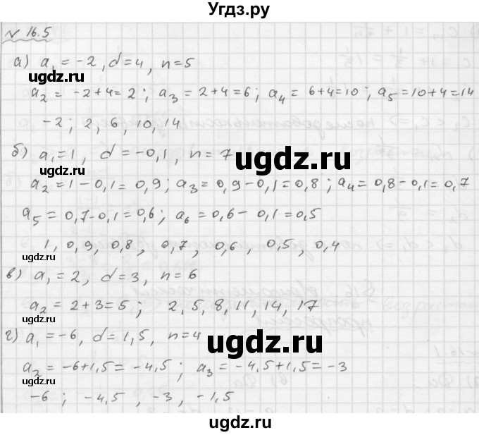 ГДЗ (Решебник №1 к задачнику 2015) по алгебре 9 класс (Учебник, Задачник) Мордкович А.Г. / § 16 / 16.5