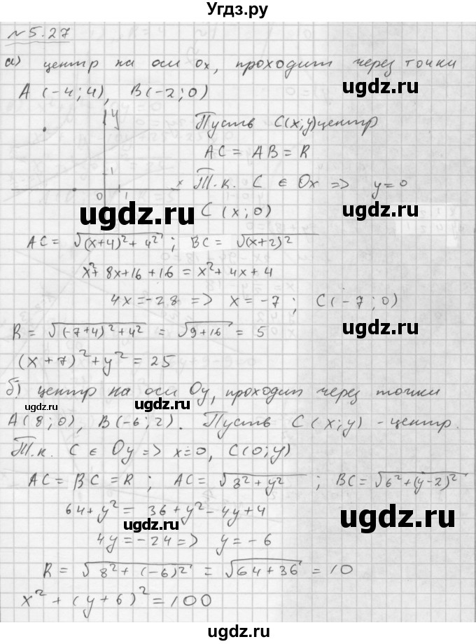 ГДЗ (Решебник №1 к задачнику 2015) по алгебре 9 класс (Учебник, Задачник) Мордкович А.Г. / § 5 / 5.27
