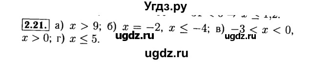 ГДЗ (Решебник №2 к задачнику 2015) по алгебре 9 класс (Учебник, Задачник) Мордкович А.Г. / § 2 / 2.21